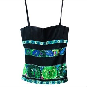 Roberto Cavalli Spaghetti top with bustier-type